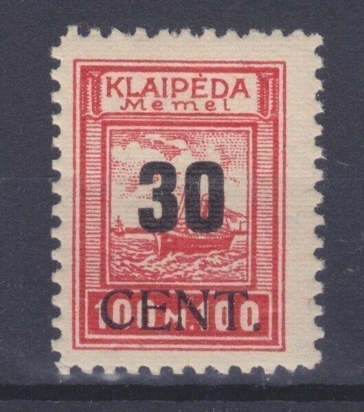 Saksa reich Memel 1923 Mi 196 postituoreena,