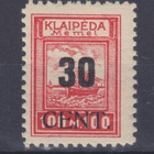 Saksa reich Memel 1923 Mi 196 postituoreena, - pikkukuva 1