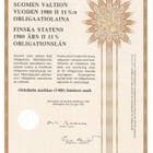SUOMEN VALTION v. 1980 II 11% OBLIGAATIOLAINA 5000 mk - pikkukuva 1