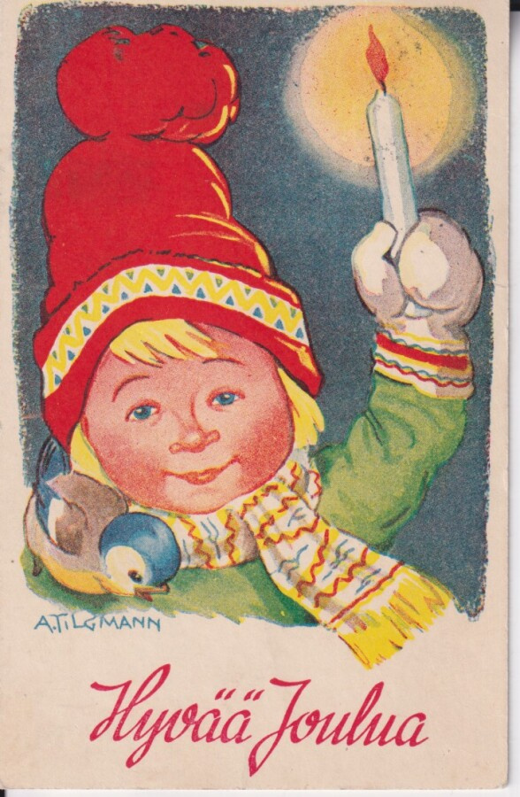 Arnold Tilgmann, Hyvää Joulua, Tyttö ja kynttilä ,   e75