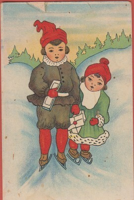 Lapset luistimilla - kulk v 1925