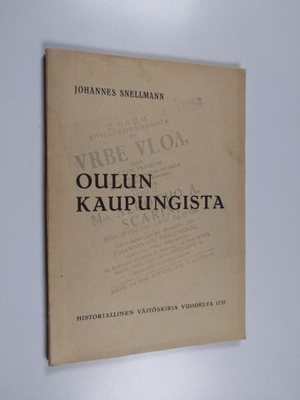 Johannes Snellmann : Oulun kaupungista