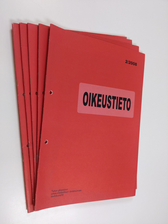 Oikeustieto vuosikerta 2008 (2-6) : Turun yliopiston oike...