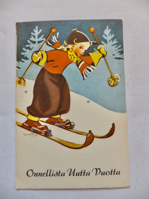VANHA Postikortti Martta Wendelin 1938