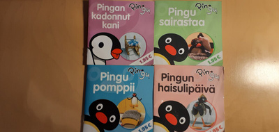4 kpl PINGU-KIRJAA 50 SENTILLÄ !