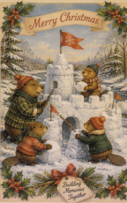 Majavat rakentavat lumilinnaa