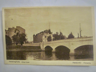 VANHA Postikortti Helsinki Pitkäsilta 1920-l