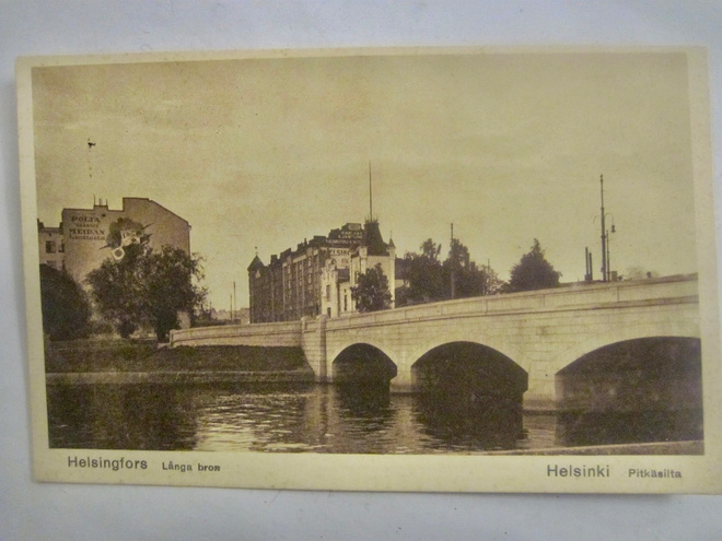 VANHA Postikortti Helsinki Pitkäsilta 1920-l