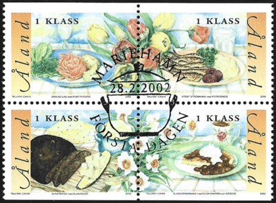 Åland 2002 ÅV 10 Ahven ruokia  EP leima NELILÖ LaPe 202-205