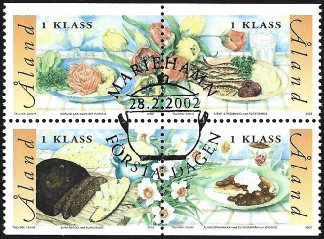 Åland 2002 ÅV 10 Ahven ruokia  EP leima NELILÖ LaPe 202-205