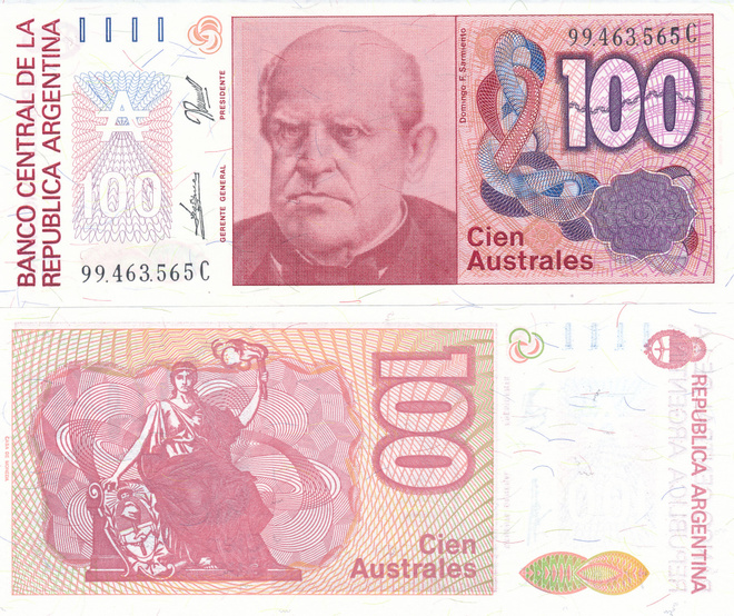 Argentina 100 Australes P ND(1985-1990) #32