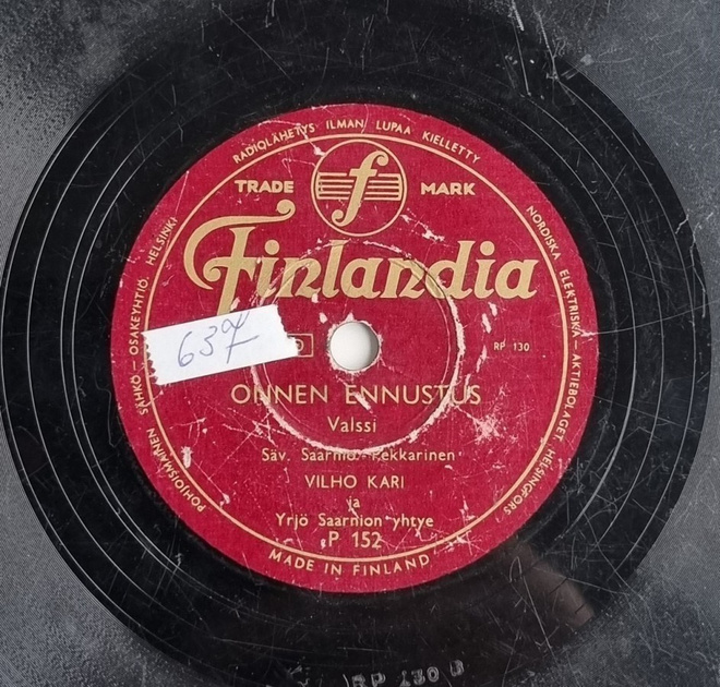 Savikiekko 1950 - Vilho Kari eli Aimo A. - Finlandia P 152