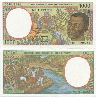 Central African States (Chad) 1000 Francs 2000 (P-602Pg) UNC