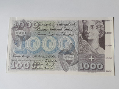 Sveitsin setelit jäljennös