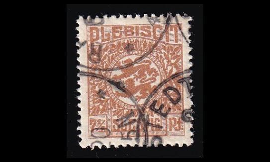 Slesvig 3 o Vaakuna 7 1/2 Pf (1920)