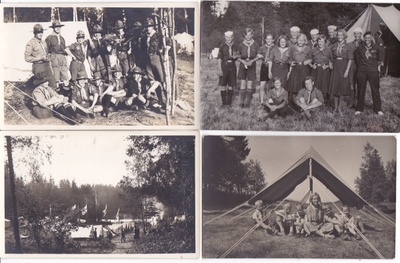4 VANHAA Valokuvaa Partio Partiolaiset 1920-l Postikorttikok