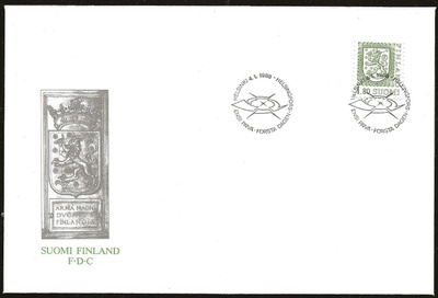 1988 FDC 1,80mk Yleismerkki Leijonamalli