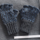 Alina´s Handmade neulesormikas SININEN-HARMAA - pikkukuva 1