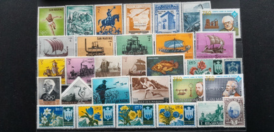 SAN MARINO n.1940-90 luku postimerkkejä **/* 31 kpl