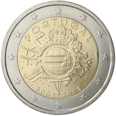Portugali 2012 2 € Euro 10 vuotta UNC