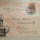 Zeppelin kortti Saksaan. Erittäin hienot leimat. - pikkukuva 2