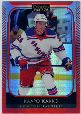 2021-22 OPC Platinum Red Prism 186/199 #92 Kaapo Kakko