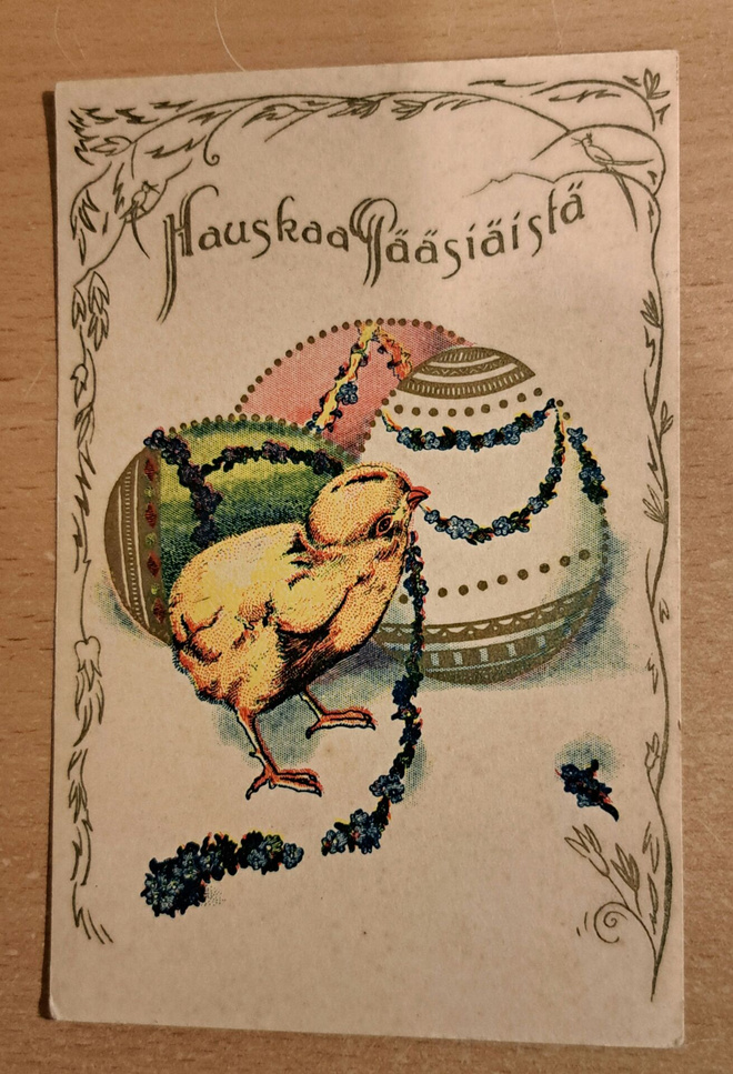 pääsiäismunia ja tipu, kultausta,  kulkematon