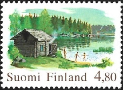 1999 Kuvamerkki Sauna 4,80 mk xX  ** LaPe 1479 a)