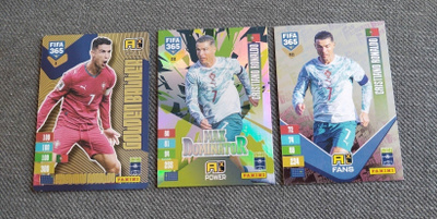 2027 Panini Adrenalyn FIFA365 Ronaldon kortit 3kpl