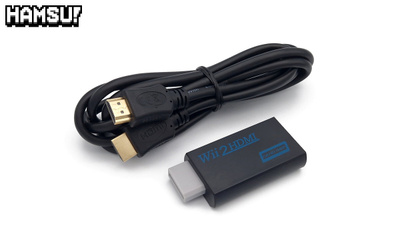 Wii HDMI-adapteri + HDMI-kaapeli | Musta