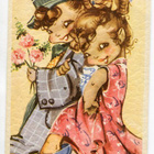 Evalisa Agathon - Lapsipari menossa juhliin - 1950-l - pikkukuva 2