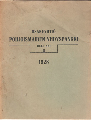 OKK obligatio PYP vuosikertomus vuodelta 1928