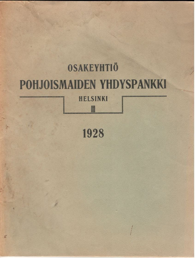 OKK obligatio PYP vuosikertomus vuodelta 1928