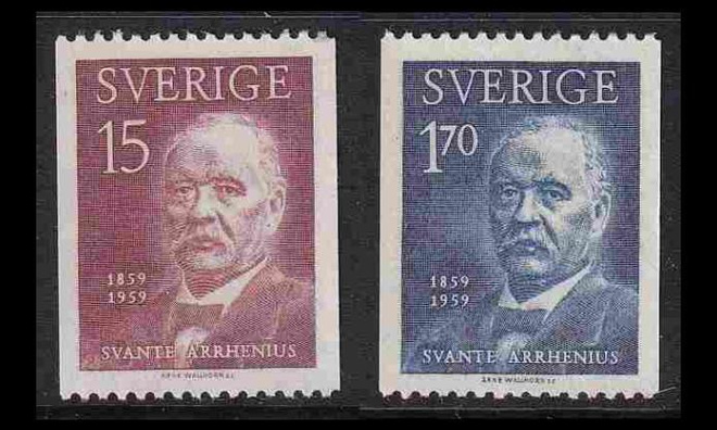 Ruotsi 453-4 ** Fyysikko Svante Arrhenius (1959)