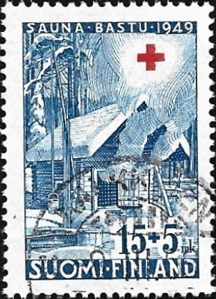 1949 Punainen Risti 15 + 5 mk alareuna LOISTO LaPe 363