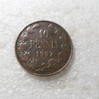10 penniä 1907 kulkematon. tasaisesti patinoitunut . - pikkukuva 3