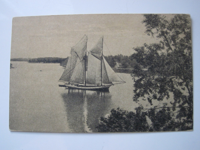 VANHA Postikortti Pellinki Porvoo Laiva 1920