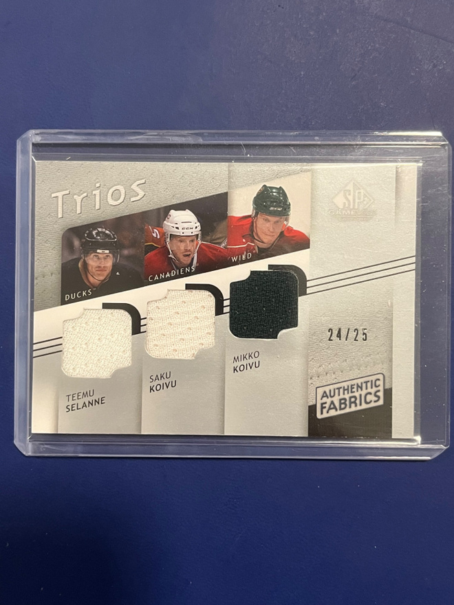08-09 spg AF3-SKK Selänne Mikko Koivu Trios Jersey /25