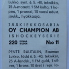 PENTTI RAUTALIN Rauman Lukko Champion 1966 - pikkukuva 2