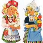 VAALEAKUTRISET TYTÖT - 2 suurta kiiltokuvaa - pikkukuva 1