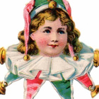 WANHA / Sirkusasuisen lapsen kasvot ja kulkuskaulus. 1900-l. - pikkukuva 1