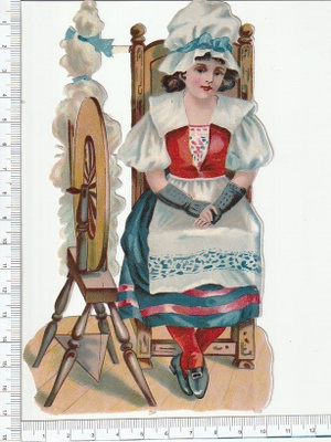 * tyttö ja rukki, Raphael Tuck, 17 x 10 cm *