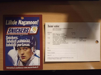 Teemu Selänne Snickers kilpailukuponki