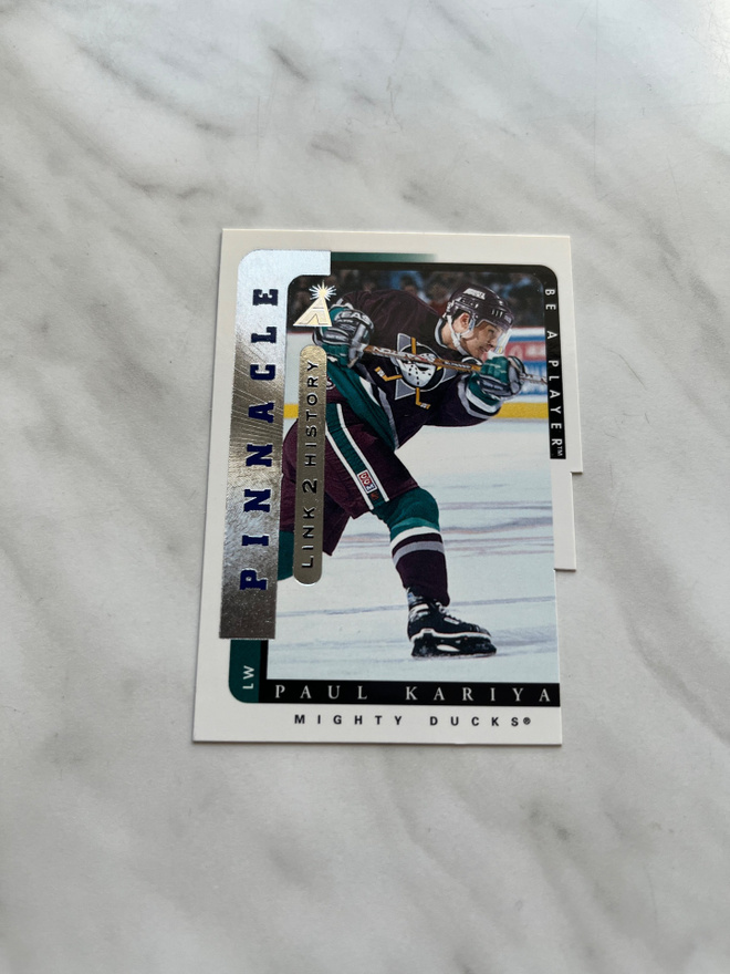 1997-98 Pinnacle Link 2 History Die Cut Paul Kariya #LTH-6B