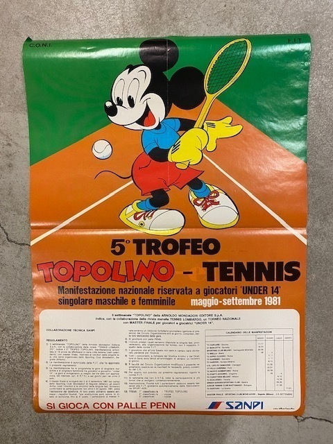 5 Trofeo Topolino Tennis Mikki Hiiri Juliste