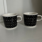 Marimekko Oiva Muija musta kuppi 2dl 20€/1kpl - pikkukuva 1