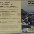 Sibelius • Saraste • Finnish Radio Symphony Orchestra CD - pikkukuva 3