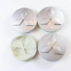 Mitsubishi vannekeskiöt – Vakiologo, Kromi-hopea – 59mm - pikkukuva 1