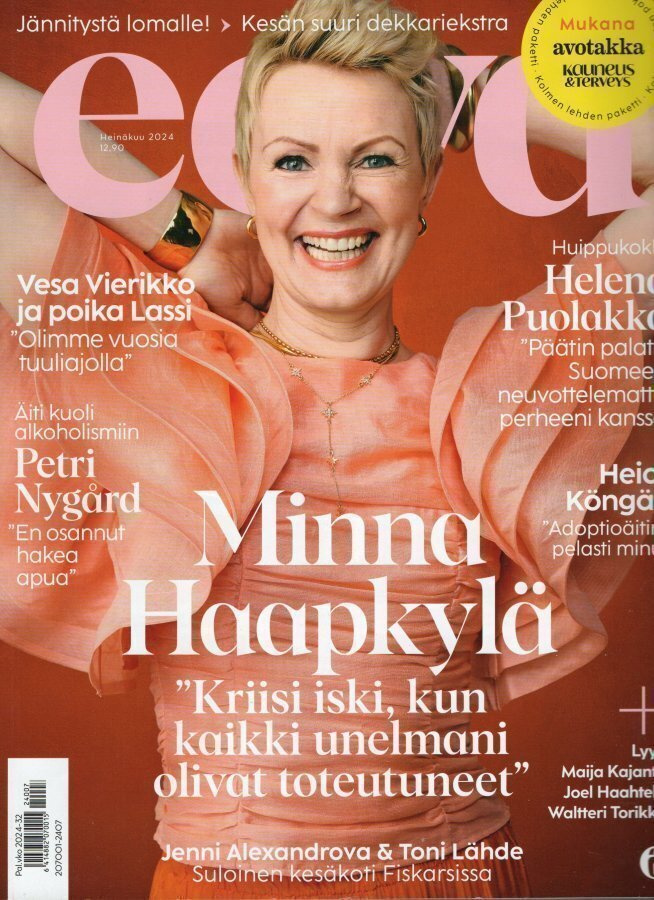 Eeva n:o 7 2024 Minna. Lydia. Heidi. Vesa & Lassi. Petri.