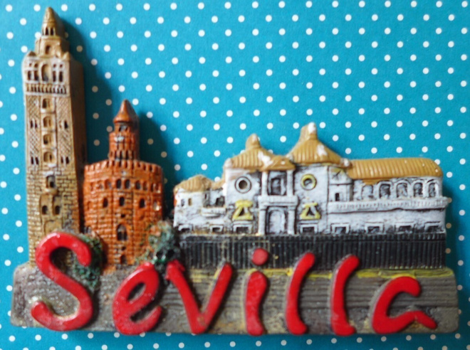 Matkamuisto magneetti espanja sevilla 7cm